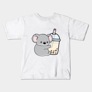 Little Koala Loves Boba! Kids T-Shirt